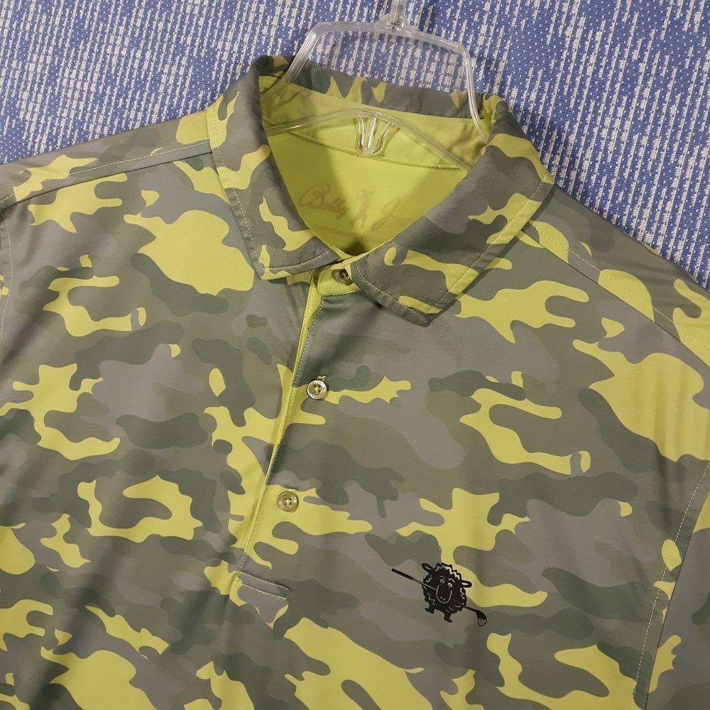 Bobby Jones Polo Shirt Mens Medium Performance Golf Camouflage Green